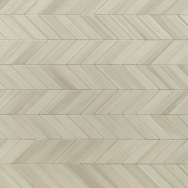 Watercolor Bianco 12 In. X 15 In. X 10Mm Glazed Porcelain Mesh-Mounted Mosaic Tile, 4PK